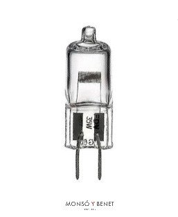 BOMBILLA HALOGENA BIPIN 230V 35W G6.3
