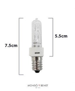 BOMBILLA HALOGENA MIÑON 230V 70W E14