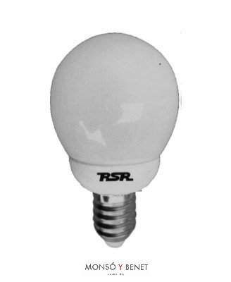 BOMBILLA FLUORESCENTE ESFERICA RSR 9W E14 4K