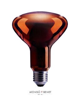 BOMBILLA INFRARROJA RIR FISIOTERAPIA CALOR R95 230- 100W E2