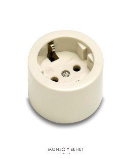 BASE DE ENCHUFE CON TIERRA NO. 1011 BLANCO