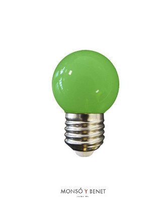 BOMBILLA ESFERICA VERDE 230V 7W E27