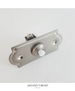 PULSADOR DE TIMBRE EMPOTRABLE NIQUEL 75X35MM