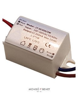 DRIVER LED UNIVERSAL 3W. 3-12V 122200