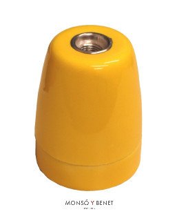 PORTALAMPARAS PORCELANA E27 12545 AMARILLO