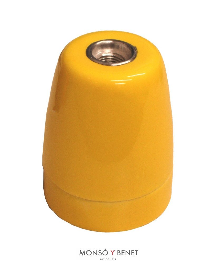 PORTALAMPARAS PORCELANA E27 12545 AMARILLO