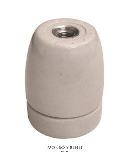 PORTALAMPARAS PORCELANA E27 No. 12545 BLANCO