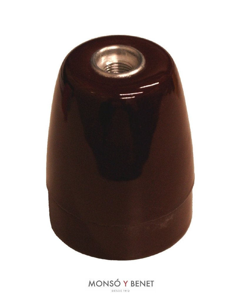 PORTALAMPARAS PORCELANA E27 12545 MARRON