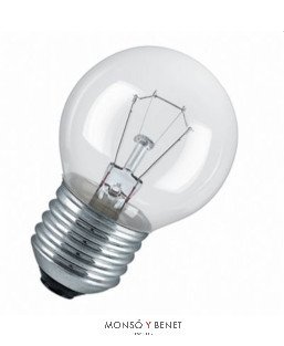 BOMBILLA ESFERICA CLARA 230V 15W E27