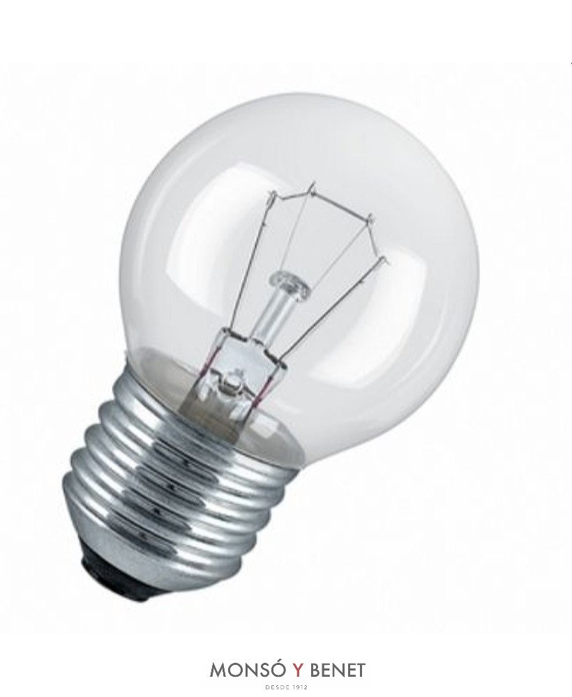 BOMBILLA ESFERICA CLARA 230V 15W E27