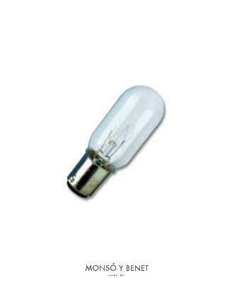 BOMBILLA TUBULAR T22X60 230V 15W BA15D