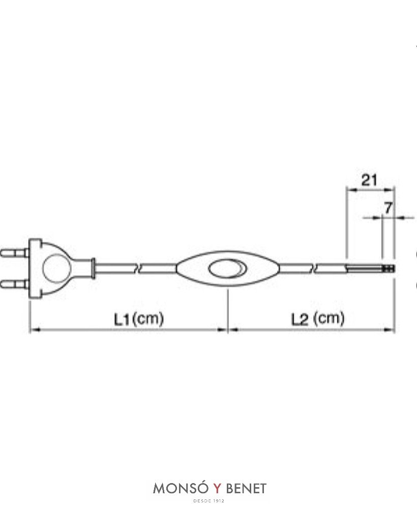 CONEXION INTERRUPTOR 2x0.7 No. 20/1.5M BLANCO