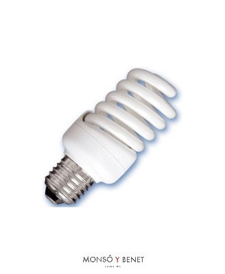 BOMBILLA FLUORESCENTE ESPIRAL 20W E27 2K