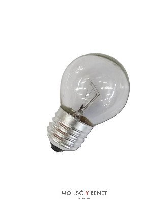 BOMBILLA ESFERICA CLARA 125V 25W E27