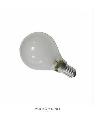 BOMBILLA ESFERICA MATE 230V 25W E14