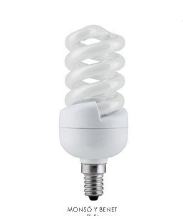 BOMBILLA FLUORESCENTE ESPIRAL 25W E14 2K