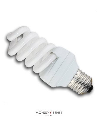 BOMBILLA FLUORESCENTE ESPIRAL 25W E27 4K