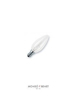 BOMBILLA VELA LISA CL.230V 25W E14