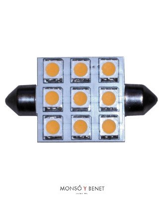BOMBILLA LED PLAFONIER 8x44mm. 2P8443 12V 2W SV8.5d 3K