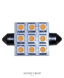 BOMBILLA LED PLAFONIER 8x44mm. 2P8443 12V 2W SV8.5d 3K