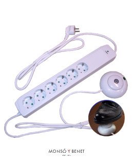 BASE 6T+CABLE+TOMA TIERRA CON INT. PIE No. 36265