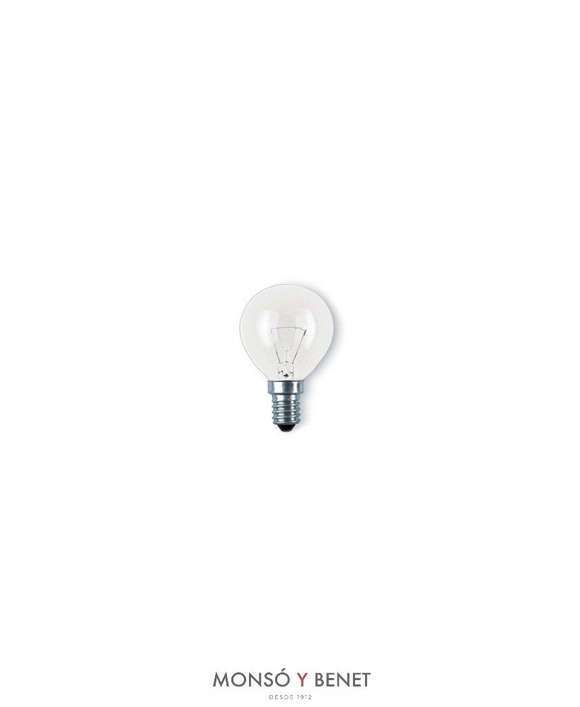 BOMBILLA ESFERICA CLARA 125V 40W E14