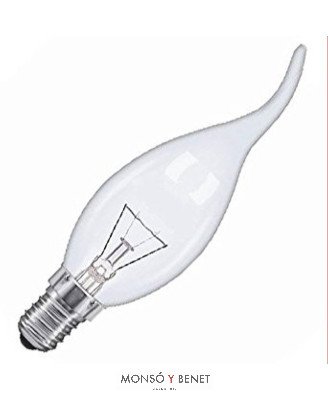 BOMBILLA VELA PUNTA CLARA 40W E14
