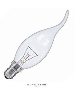 BOMBILLA VELA PUNTA CLARA 40W E14