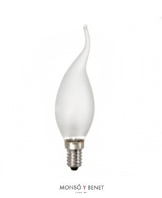 BOMBILLA DECORATIVA VELA PUNTA MATE 40W E14