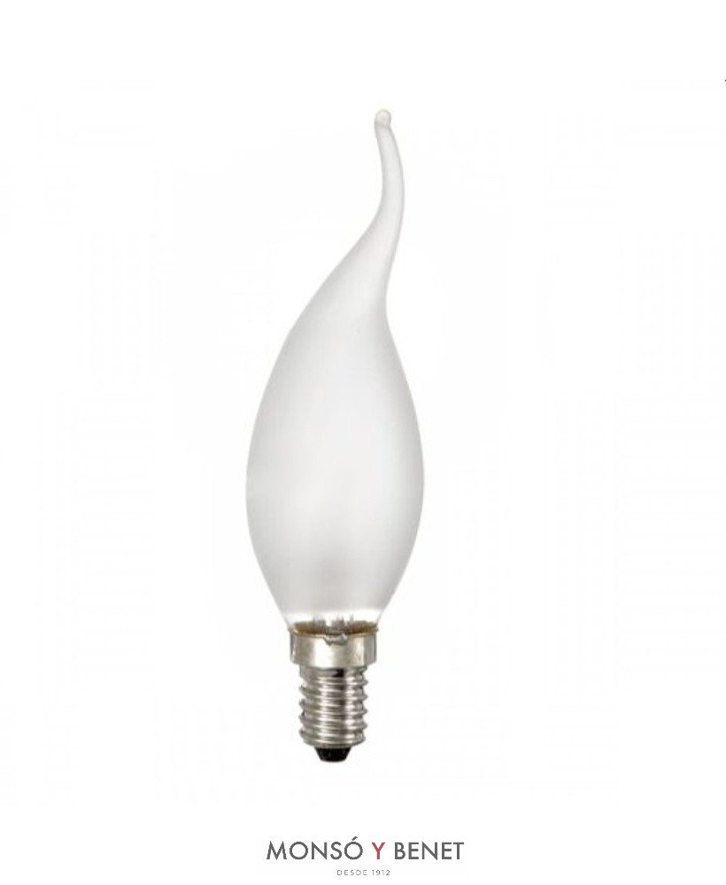 BOMBILLA DECORATIVA VELA PUNTA MATE 40W E14