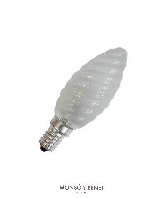 BOMBILLA VELA RIZADA MI.220- 40W E14