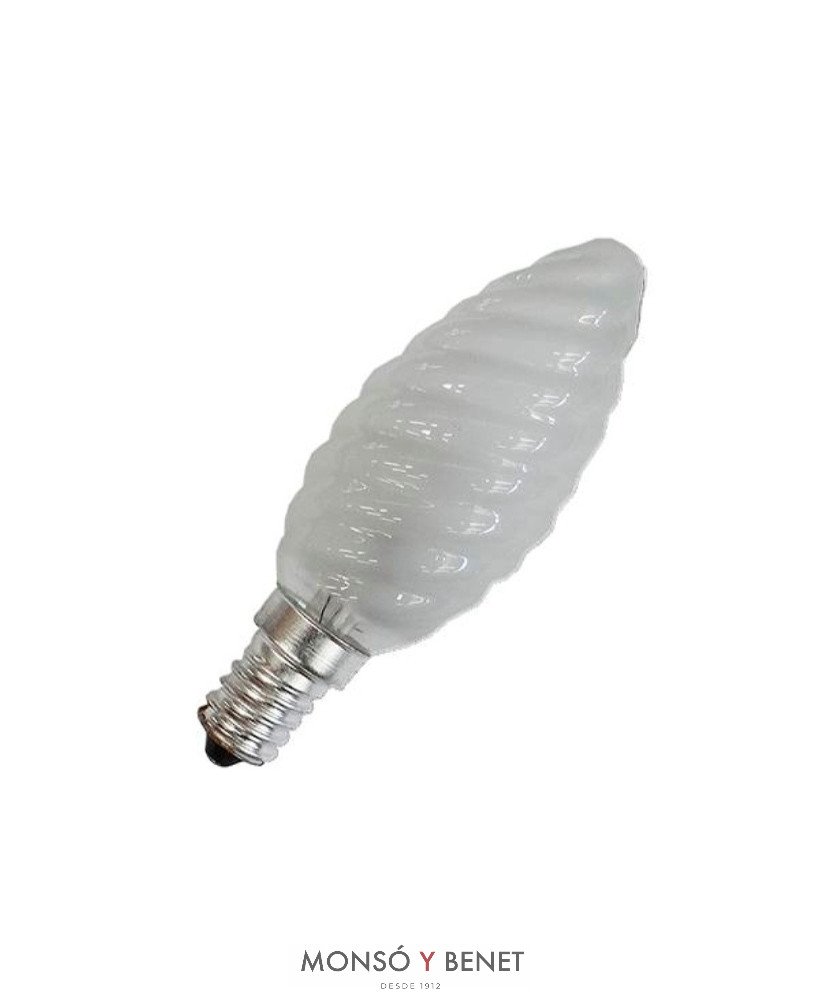 BOMBILLA VELA RIZADA MI.220- 40W E14