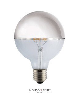 BOMBILLA LED GLOBO SPOT CROMO 95mm. 4G9SC2 E27 3000K