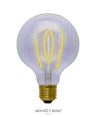 BOMBILLA LED GLOBO 95mm CURVE 4W E27 2200K