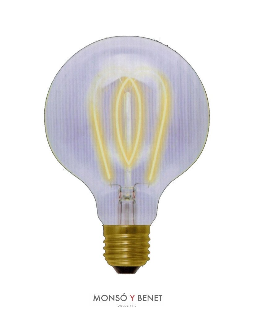 BOMBILLA LED GLOBO 95mm CURVE 4W E27 2200K