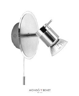 FOCO IP44 No. 6751 1xGU10 ACERO