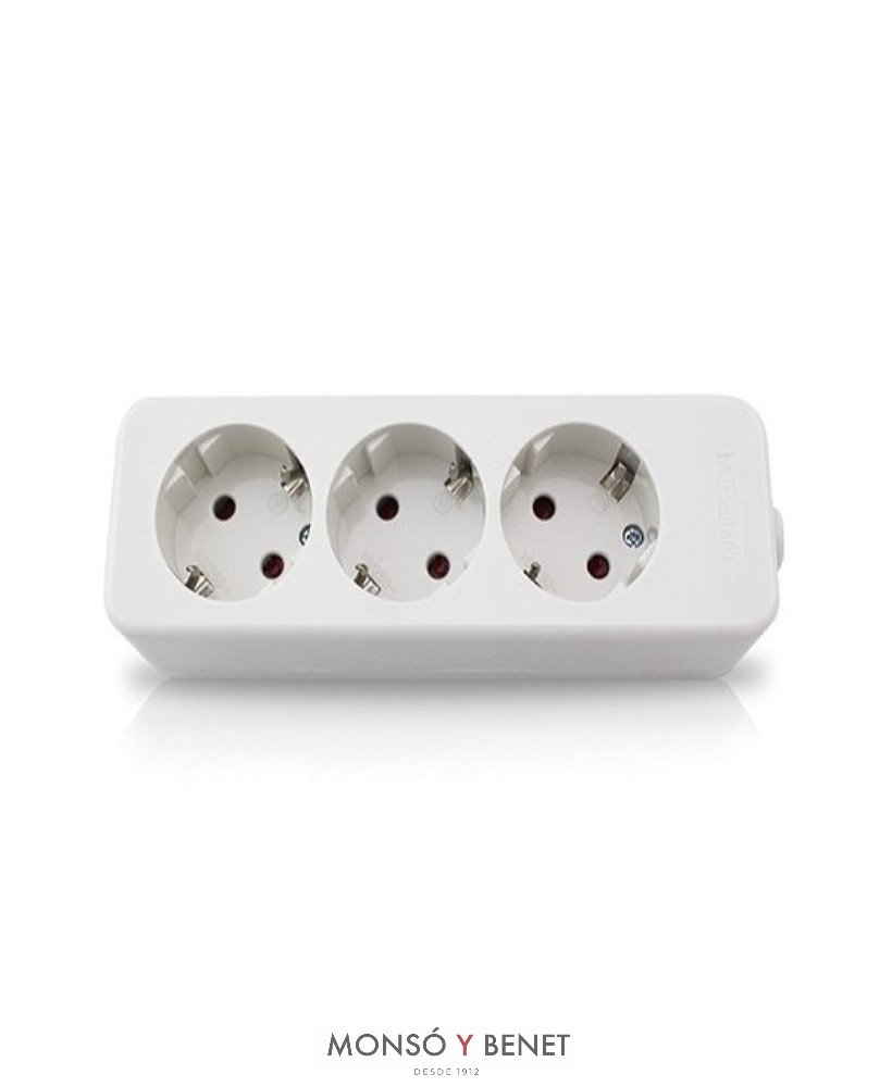 BASE 3 TOMAS SIN CABLE No. 715