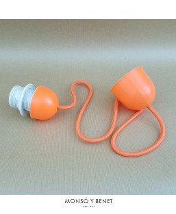 COLGANTE LAMPARA C/ARANDELA 7507-T NARANJA
