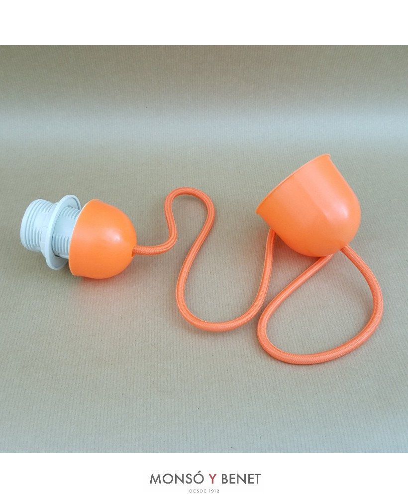 COLGANTE LAMPARA C/ARANDELA 7507-T NARANJA