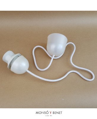 COLGANTE LAMPARA C/ARANDELA 7507-T MARFIL