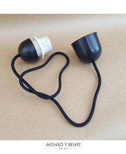 COLGANTE LAMPARA C/ARANDELA 7507-T NEGRO