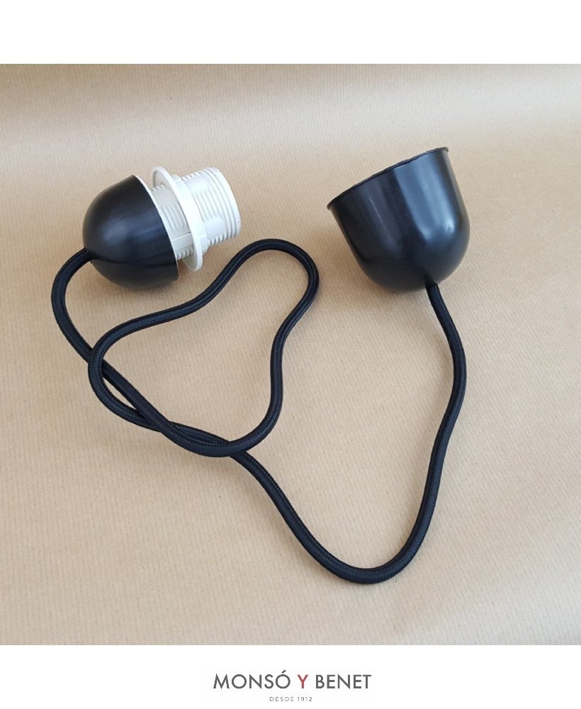COLGANTE LAMPARA C/ARANDELA 7507-T NEGRO