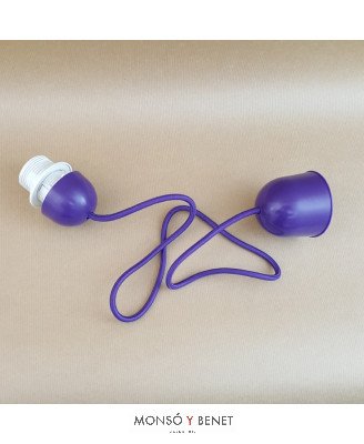 COLGANTE LAMPARA C/ARANDELA 7507-T MORADO