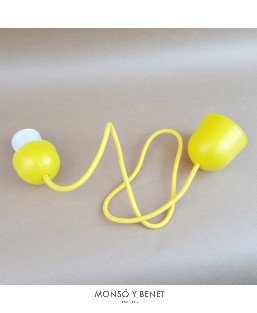 COLGANTE LAMPARA C/ARANDELA 7507-T AMARILLO