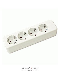 BASE 4 TOMAS SIN CABLE No. 754