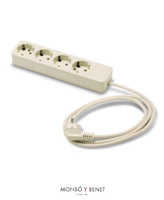 BASE 4T+CABLE+TOMA TIERRA No. 764 BLAN