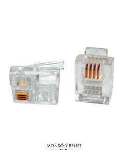 PLUG TELEFONO 6P4C No. 9182