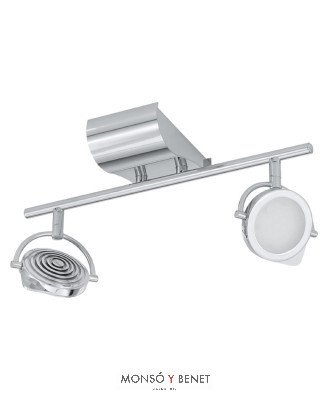 REGLETA 2 LED PLANO 91878 CROMO
