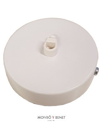 BASE SOPORTE TECHO 90MM. 1 SALIDA B-190 BLANCA
