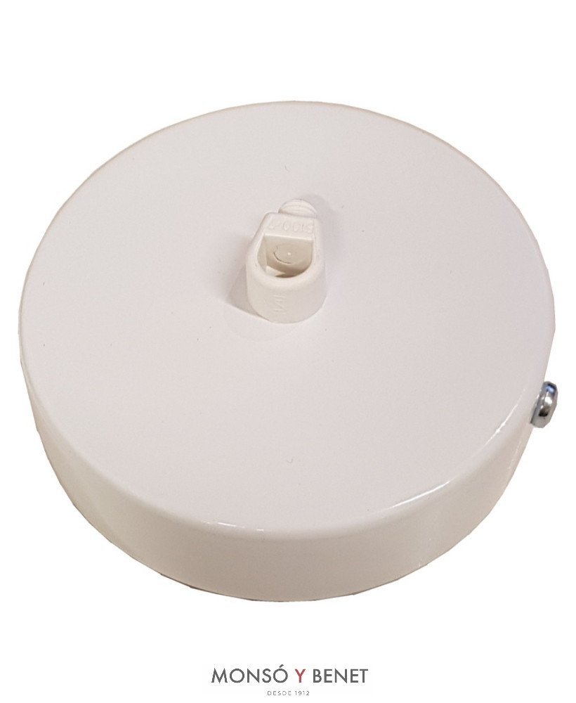BASE SOPORTE TECHO 90MM. 1 SALIDA B-190 BLANCA